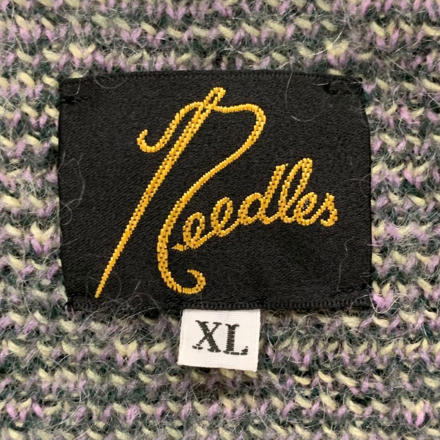 新品同様◆ニードルス カーディガン モヘア ダイヤモンド メンズ サイズXL Needles 【AFB47】