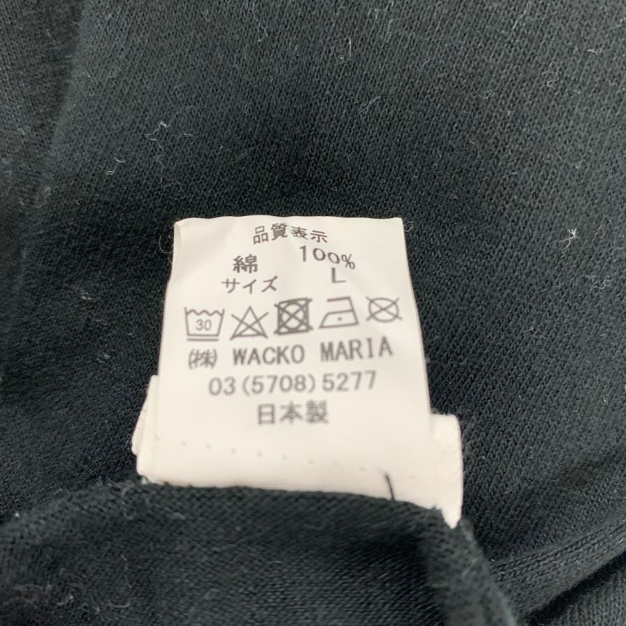 中古◆ワコマリア Tシャツ USA コットン 無地 メンズ サイズL ブラック WACKO MARIA 【AFB44】