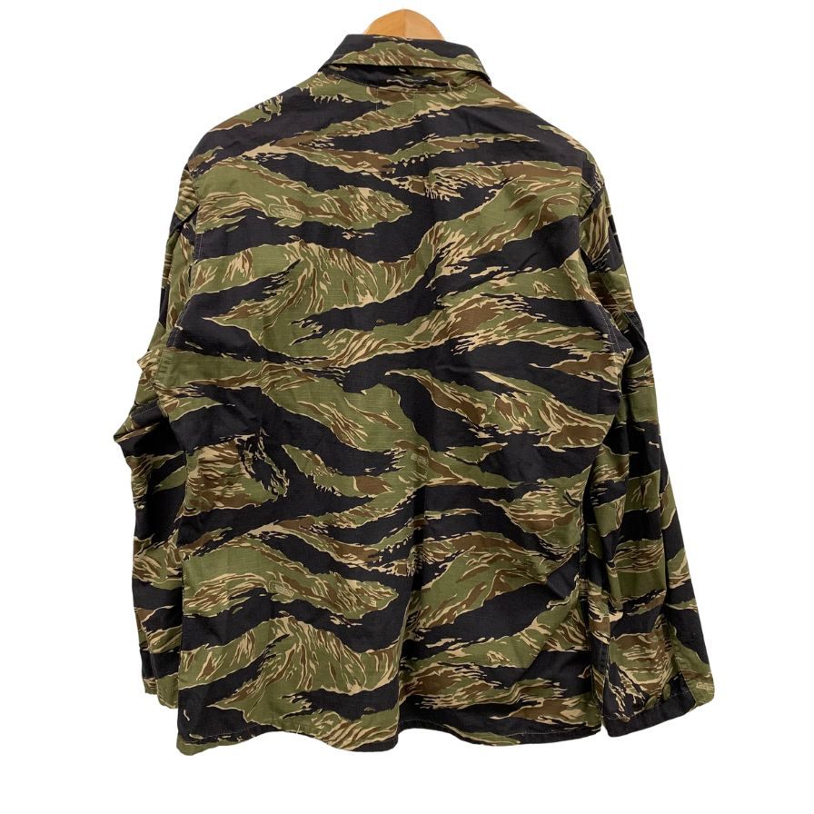 美品◆ジャングルファティーグジャケット タイガーストライプ McGuire Army Navy社製 迷彩 メンズ サイズL MEDIUM SHORT 【AFB12】