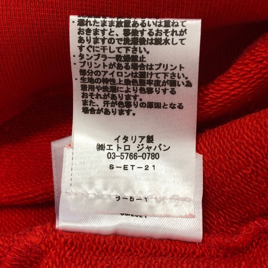 新品同様◆エトロ スウェット カンフーパンダ プリントデザイン レディース レッド系 サイズM ETRO 【AFB33】