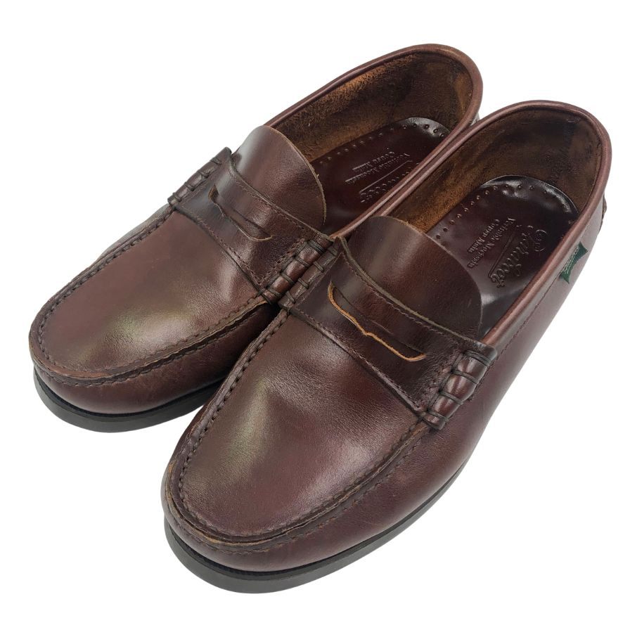 パラブーツ ローファー コロー マリンソール 0114 ブラウン系 サイズ6.5 メンズ Paraboot CORAUX 約25.0cm【AFC41】