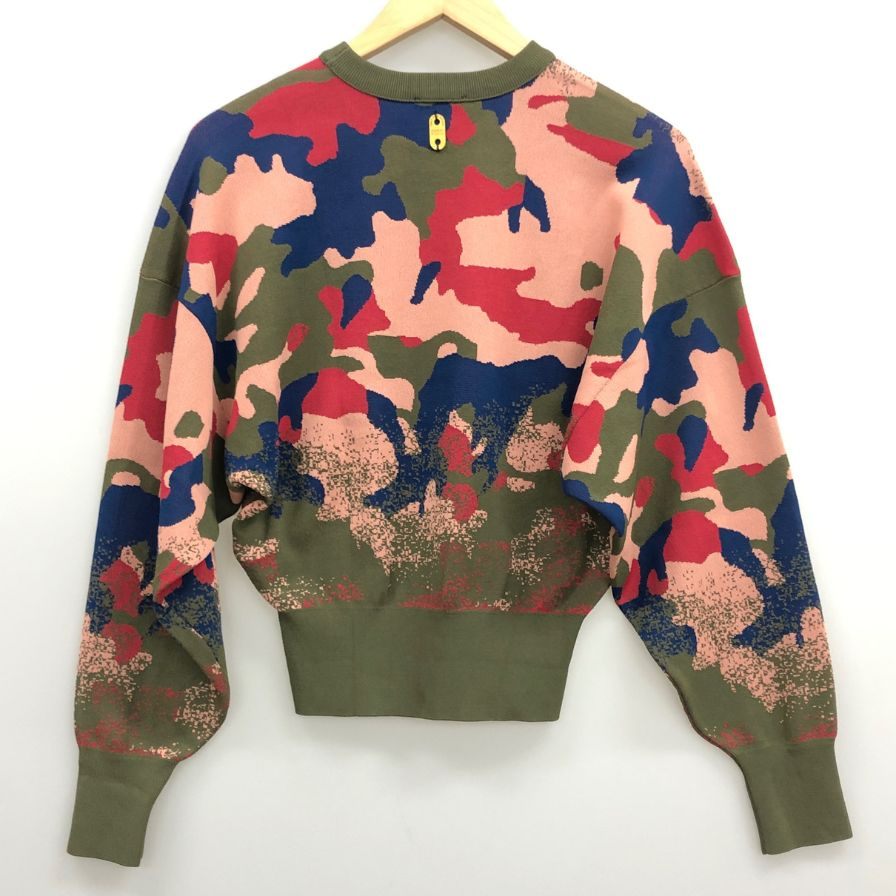 極美品◆ディーゼル ロングスリーブニット カモフラ柄 クロップド丈 レディース サイズXS DIESEL 【AFB5】