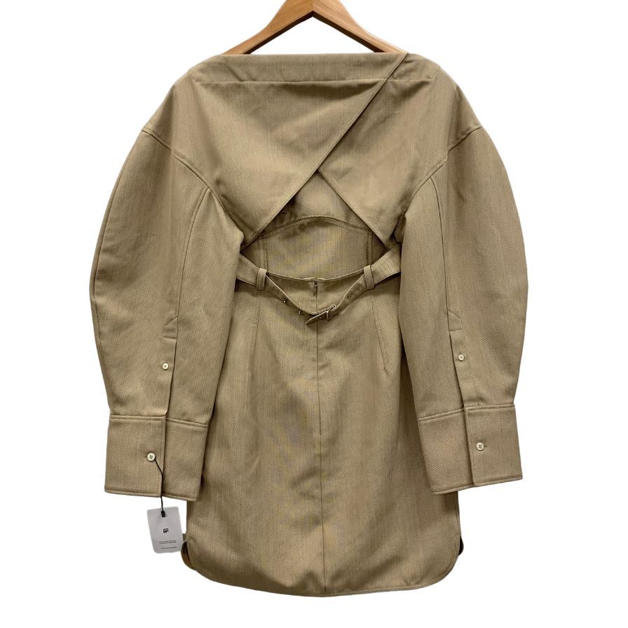 新品同様◆ジャックムス ワンピース ベージュ ロングスリーブ レディース サイズ34 JACQUEMUS 【AFB35】