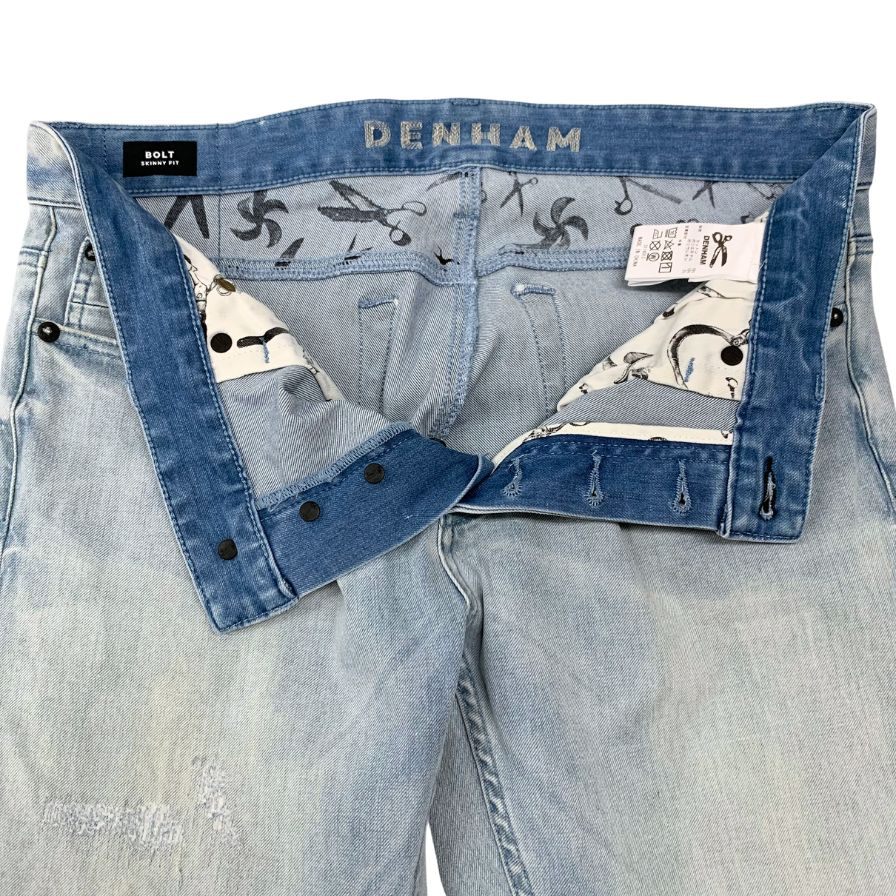デンハム スキニーデニムパンツ BOLT ブルー メンズ W33 L32 DENHAM 【AFB49】