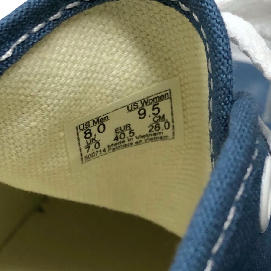 バンズ ローカットスニーカー オーセンティック キャンバス ブルー メンズ サイズ26cm VANS AUTHENTIC 約26.0cm【AFD15】