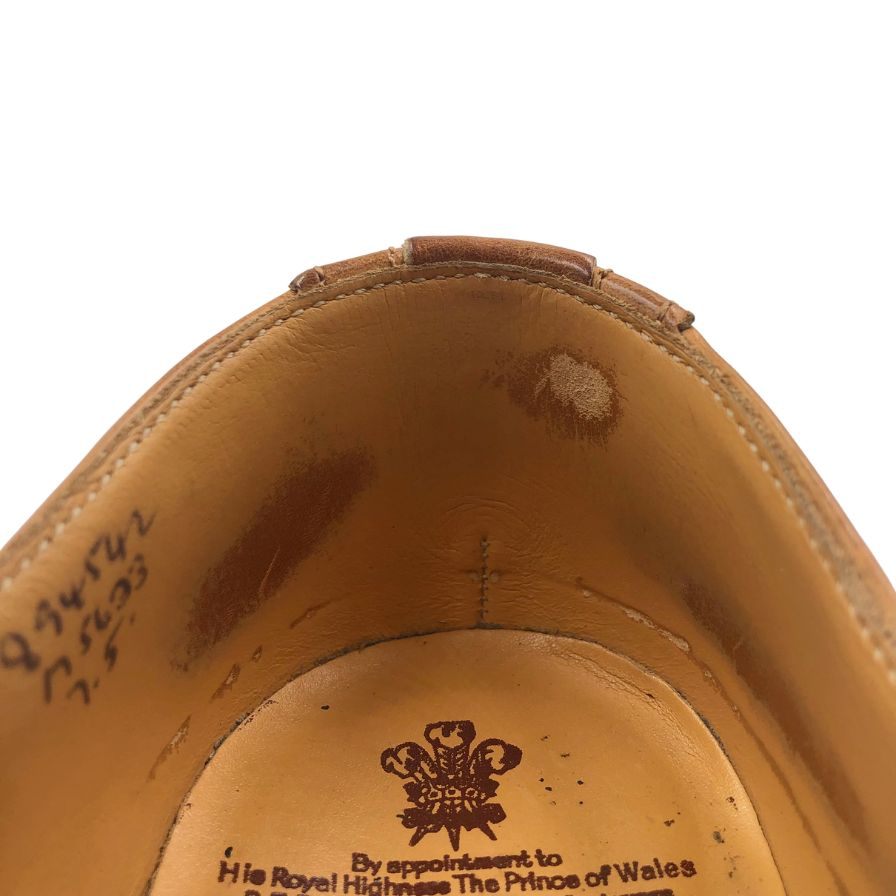 トリッカーズ レザーシューズ バートン ウイングチップ 75633 サイズ7.5 ブラウン系 メンズ Tricker's 約26.0cm【AFC40】