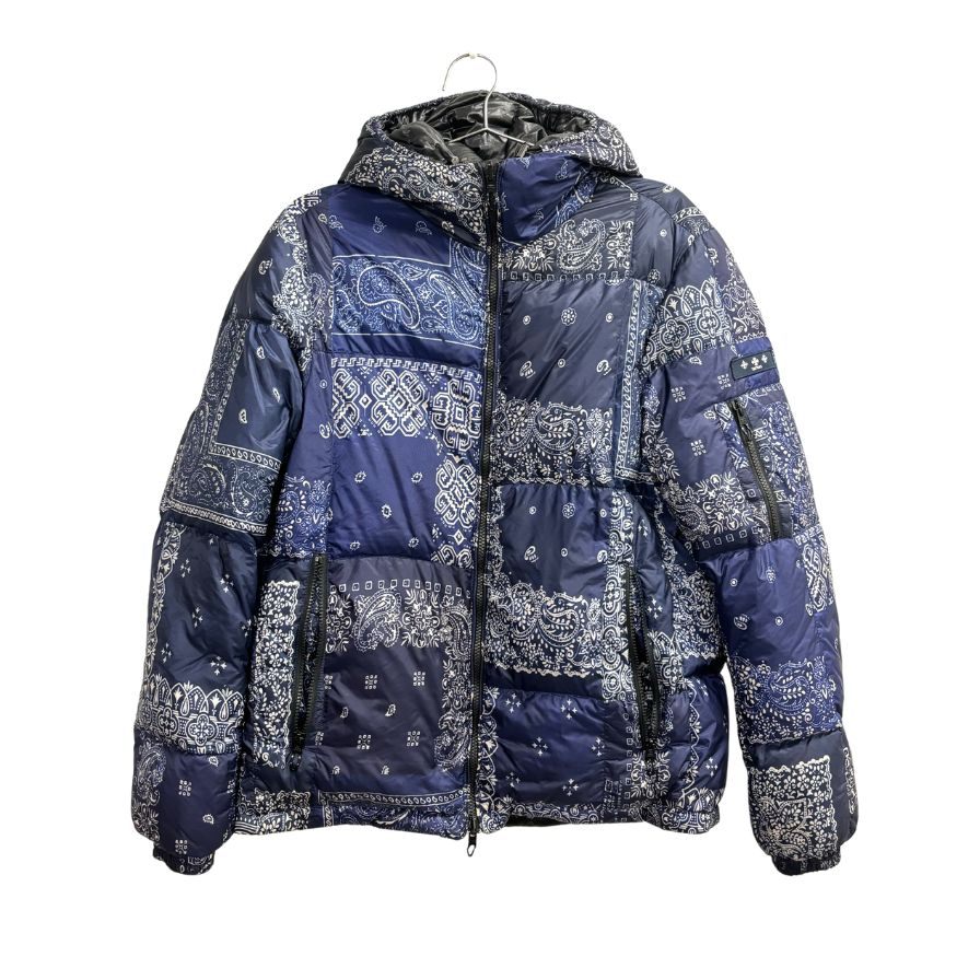 中古◆タトラス ダウンジャケット アグリッパ MTAT20A4731-D 20AW リバーシブル ペイズリー ネイビー メンズ サイズ4 TATRAS AGRIPPA 【AFB27】