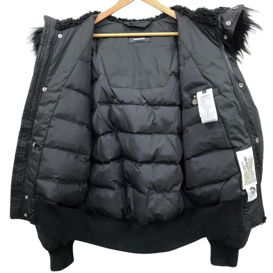 美品◆ディーゼル N-3B フライトジャケット ブルゾン ブラック メンズ L DIESEL 【AFA12】