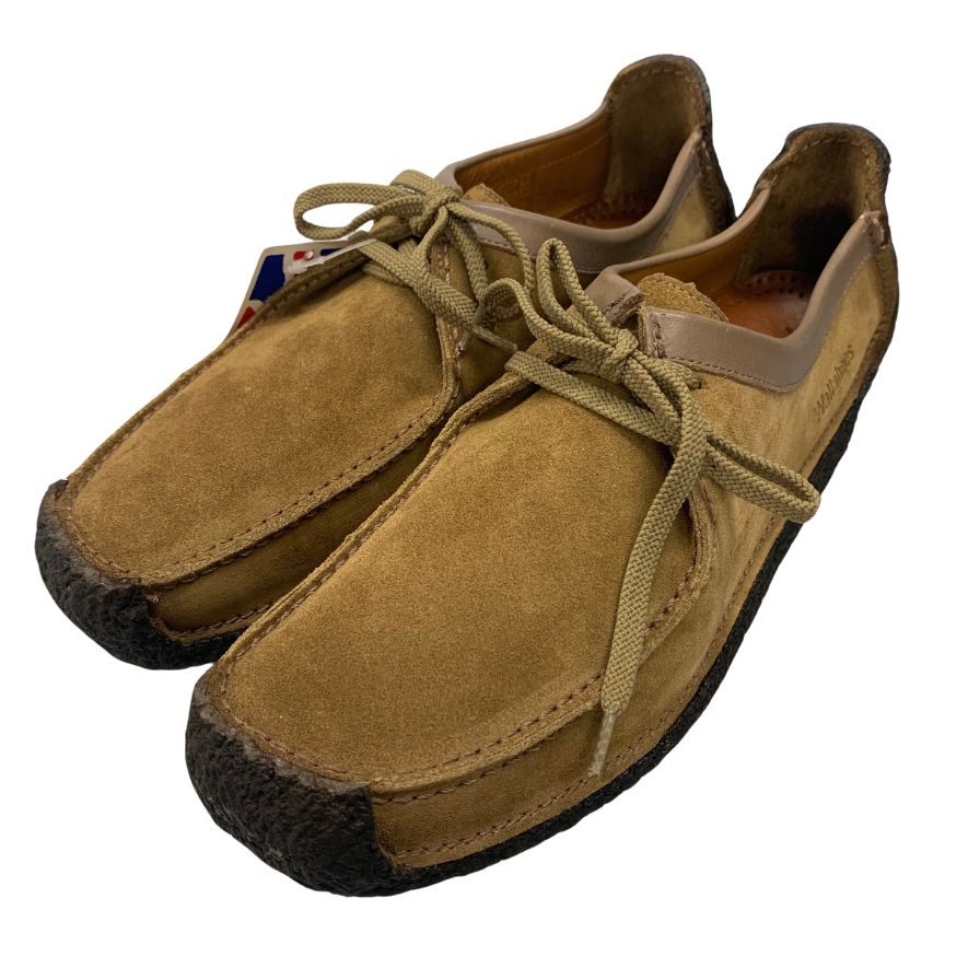 新品同様◆クラークス レザーシューズ スエード ワラビー ブラウン メンズ サイズ7 Clarks Wallabee【AFC33】