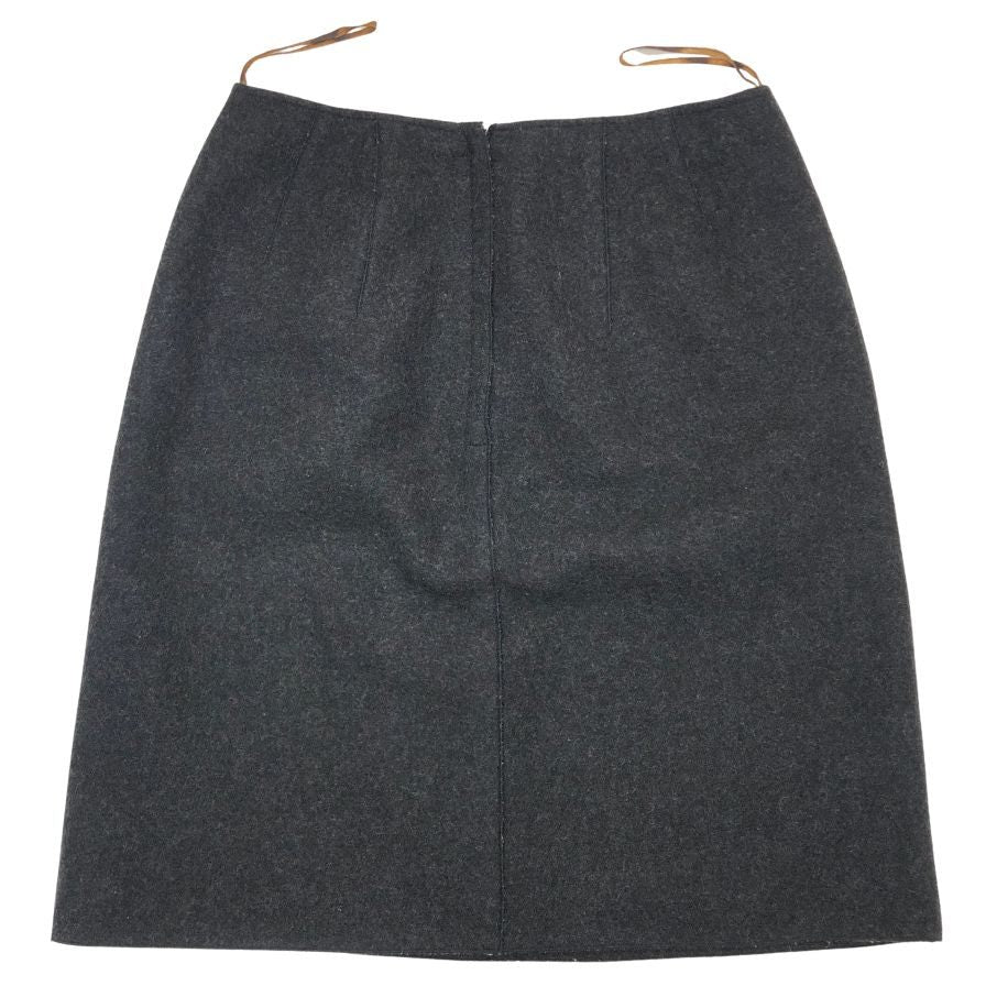ドルチェ&ガッバーナ スカート レオパード裏地 レディース ブラック サイズ40 DOLCE&GABBANA【AFB11】