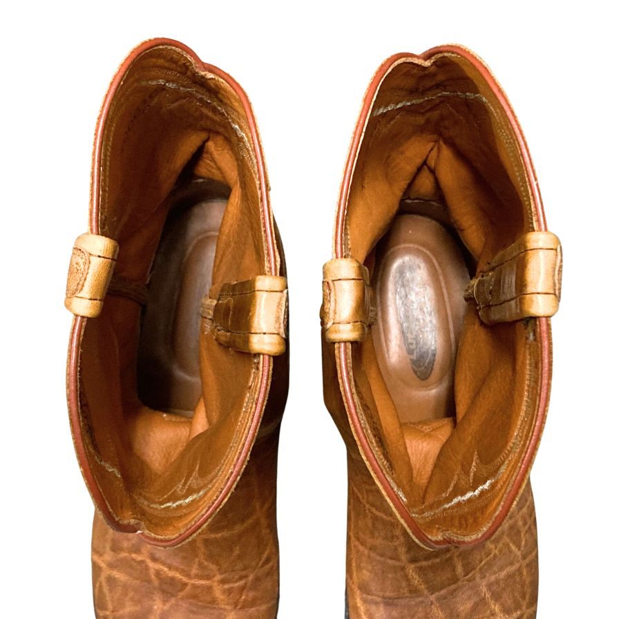 ルケーシー 2000 ローパーブーツ レザーコンビ メンズ サイズ8.5D ライトブラウン Lucchese 2000 約27.0cm【AFC5】