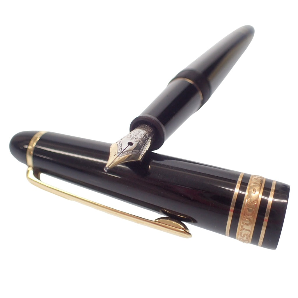 美品◆モンブラン マイスターシュテュック 万年筆 4810 ペン先18K 750 黒×ゴールド MONTBLANC【AFI4】