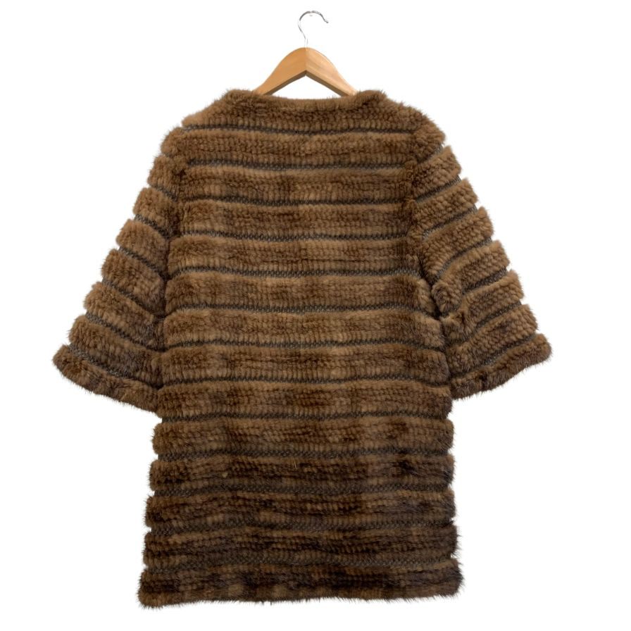 極美品◆クラス ロベルトカヴァリ レディース 素材不明ファー コート サイズM ブラウン CLASS roberto cavalli 【AFA11】