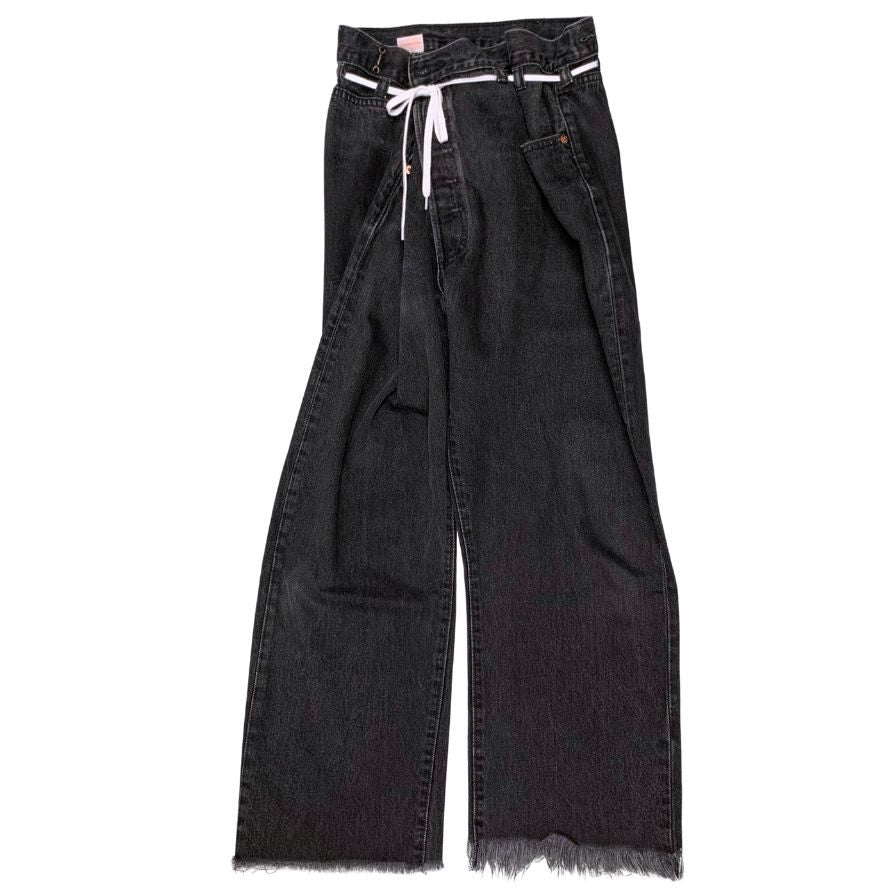 メゾンエウレカ リーバイス ワイドデニムパンツ ユーズド加工 再