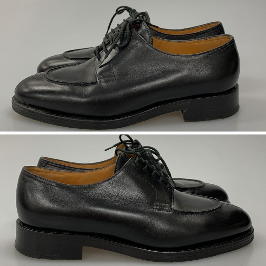 ジョンロブ レザーシューズ ノルウェイ Uチップ カーフ ブラック 5495ラスト メンズ サイズ7E JOHN LOBB Norway ビジネスシューズ 約25.5cm【LA】【中古】