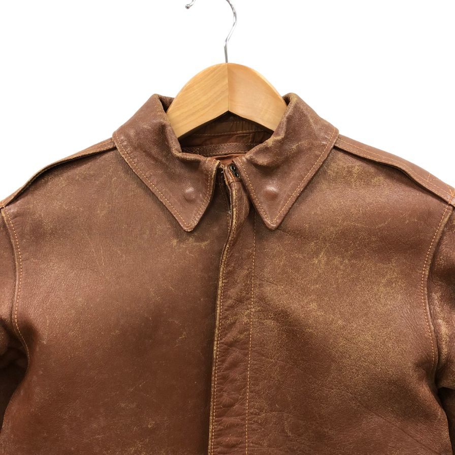 中古◆ザ リアル マッコイズ フライトジャケット TYPE A-2 DARAWING No.30-1415 サイズ36 ブラウン THE REAL McCOY'S 【AFG1】