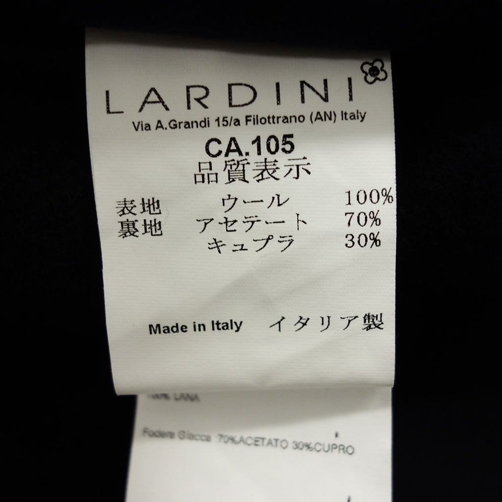 美品◆ラルディーニ チェスターコート JJ23143AQ ウールフランネルソリッド メンズ ネイビー サイズ44 LARDINI【LA】