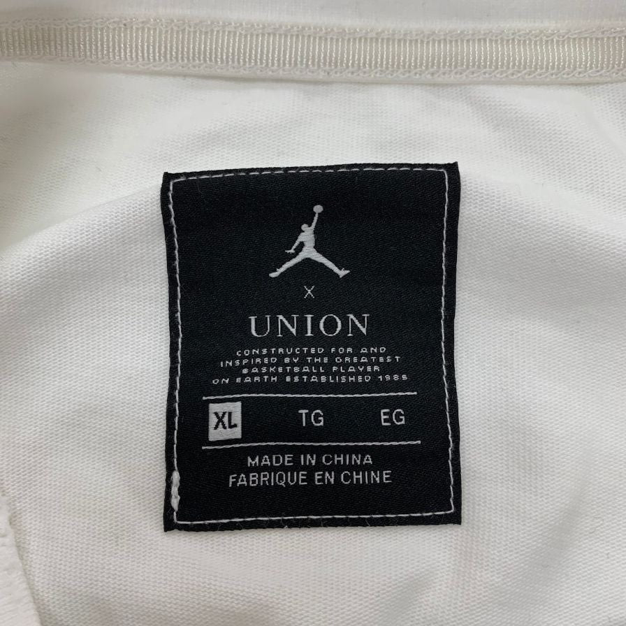 美品◆ジョーダン/ユニオン 長袖シャツ コットン ホワイト XL メンズ UNION JORDAN 【AFB47】