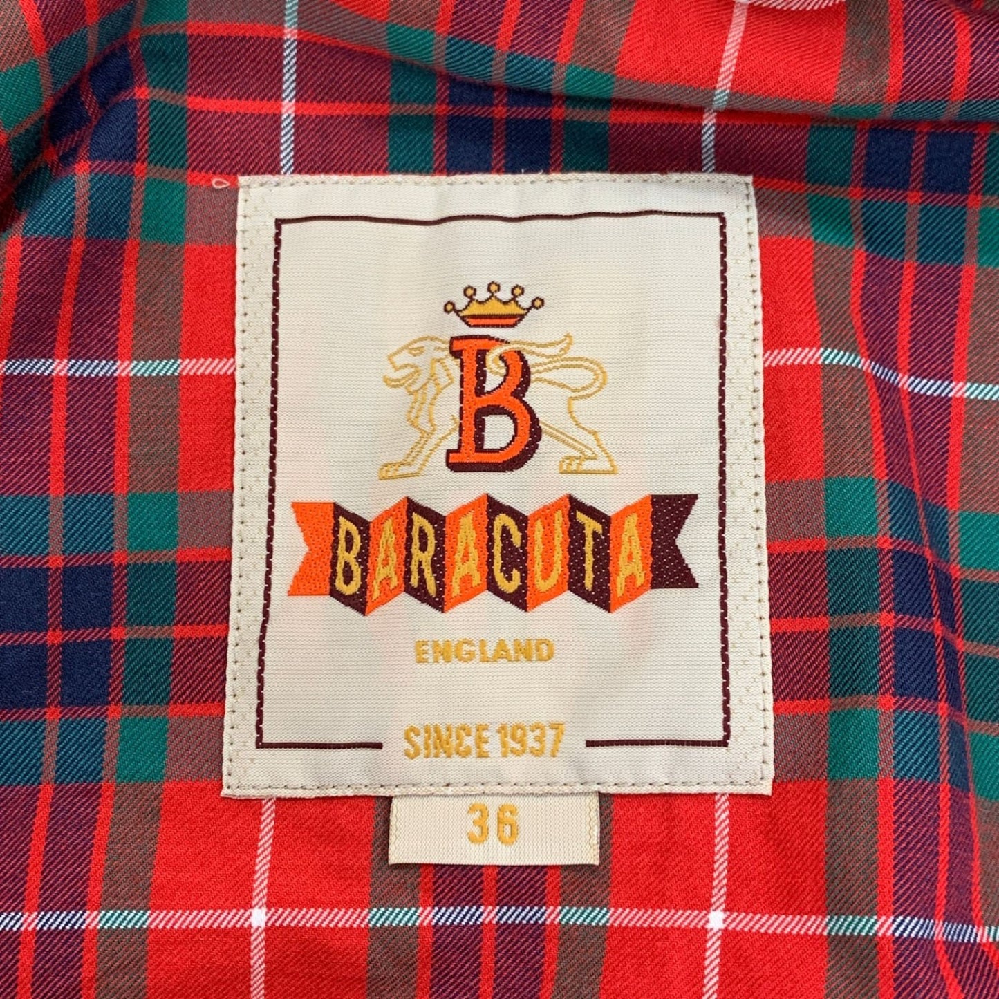 美品◆バラクータ G4 ハリントンジャケット レッド メンズ サイズ36 BARACUTA 【AFB16】