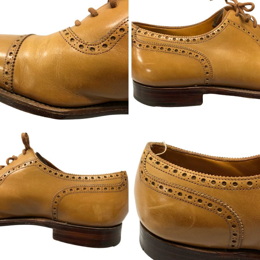 ジョンロブ レザーシューズ ストレートチップ アデレード カーフ ライトブラウン メンズ サイズUK8E JOHN LOBB ADELAIDE ビジネスシューズ 約26.5cm【LA】【中古】
