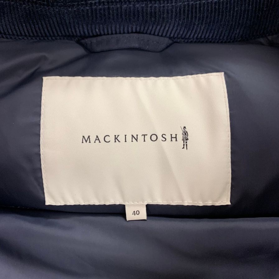 極美品◆マッキントッシュ ジャパン フーデッドダウンコート メンズ ルーマニア製 GD-004-E サイズ40 ネービー MACKINTOSH JAPAN 【AFA11】