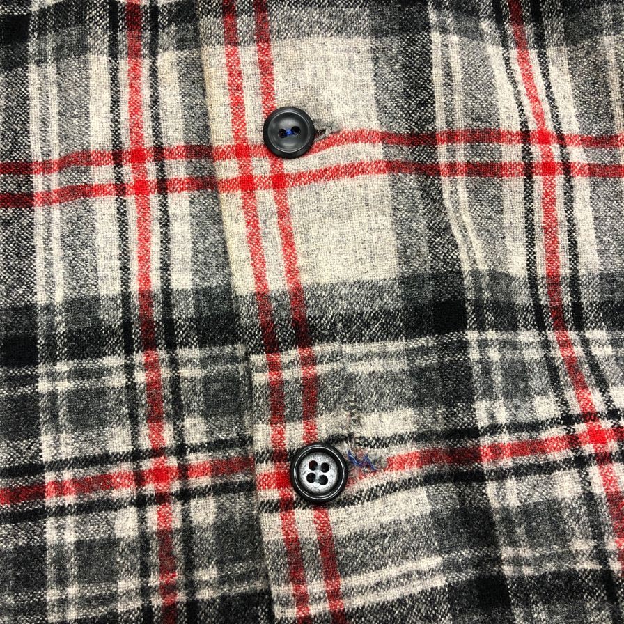 中古■ペンドルトン 50S チェックシャツ オープンカラー USA製 総柄 メンズ サイズM PENDLETON 【AFB38】