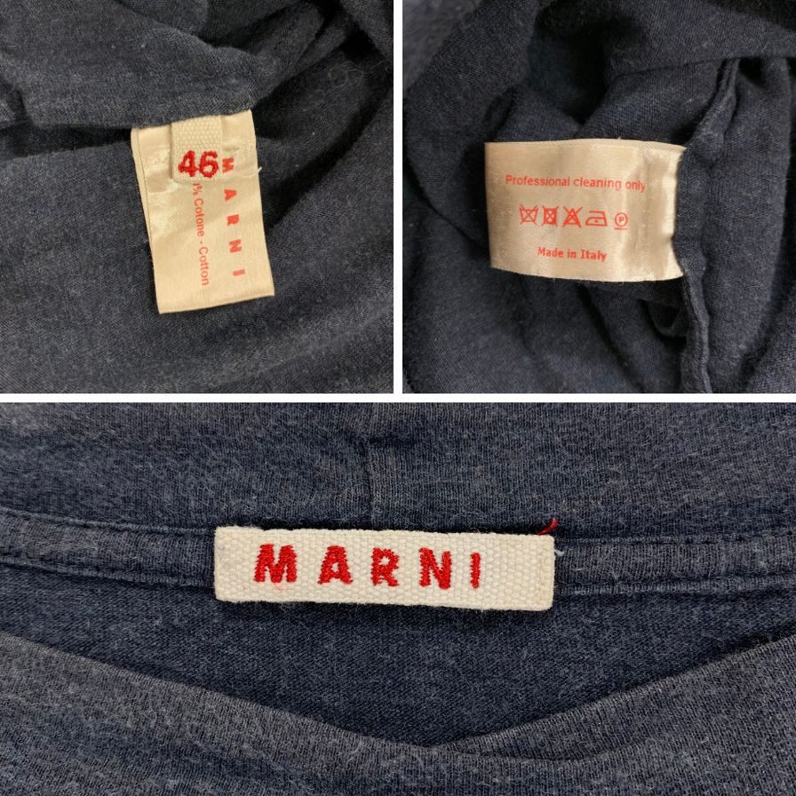 中古◆マルニ 半袖Tシャツ メンズ サイズ44 ネイビー MARNI 【AFB7】