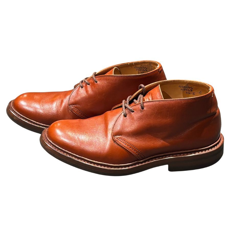 トリッカーズ チャッカブーツ ウィンストン M7468 カーフ ブラウン サイズ6.5 メンズ Tricker's ブーツ 約25.0cm【LA】【中古】