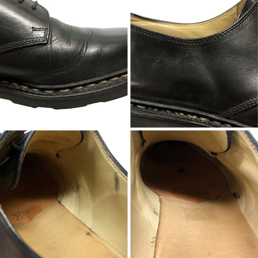 パラブーツ レザーシューズ プレーントゥ アルル カーフ メンズ サイズUK8 ブラウン PARABOOT ARLES ビジネスシューズ 約26.5cm【LA】【中古】
