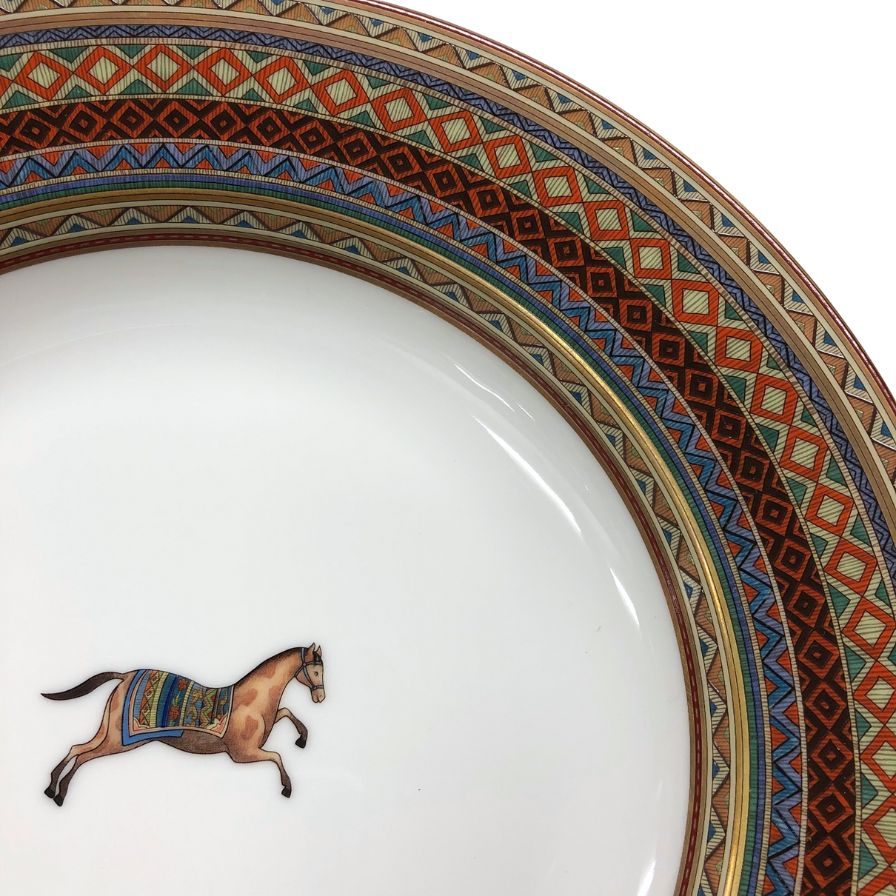 エルメス プレート シュヴァルドリアン ホース 23cm マルチカラー HERMES【AFI28】【中古】
