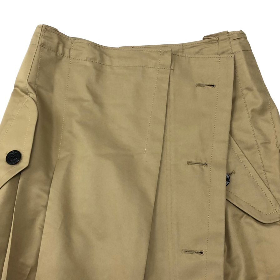 サカイ 22SS コットンギャバジンミックススカート ベージュ レディース サイズ4 22-05949 Sacai【AFB50】