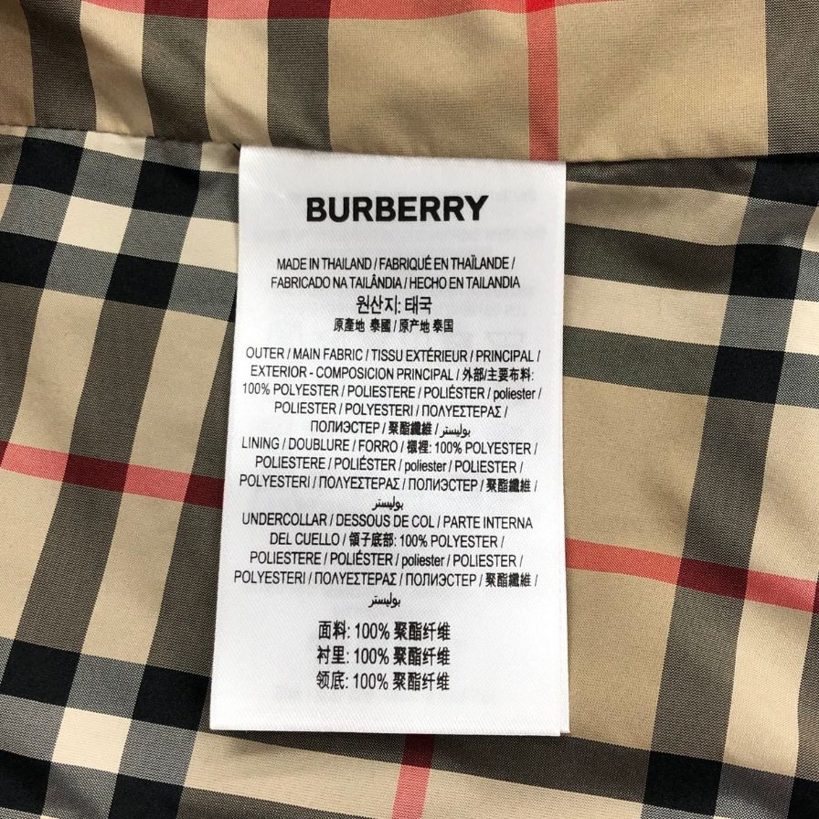 極美品◆バーバリー フーデットコート 現行 ブラック 裏地チェック レディース UK4 8022731 BURBERRY 【AFB16】