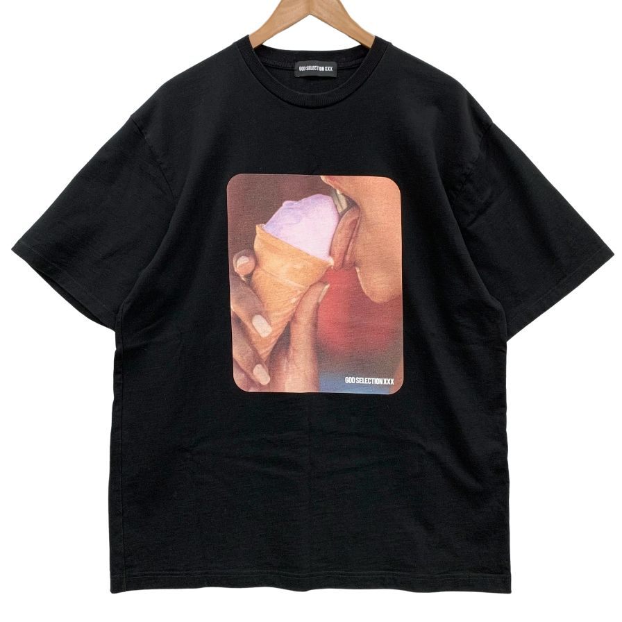 ゴッドセレクション Tシャツ アイスクリーム メンズ サイズXL ブラック GOD SELECTION XXX 【AFB9】