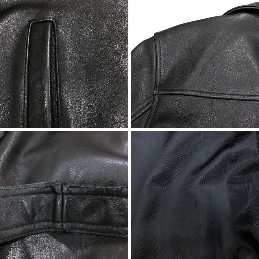 美品◆シーブリュームス コート 牛革 ベルト付 ブラック メンズ サイズ38 C.brumes 【AFG1】