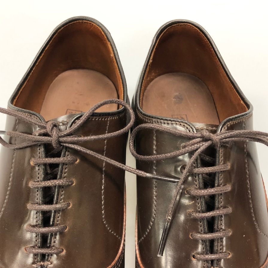 アレンエドモンズ レザーシューズ 5925 パークアベニュー コードバン キャップトゥ バーガンディ メンズ サイズUK7 Allen Edmonds PARK AVENUE ビジネスシューズ 約25.5cm【LA】【中古】