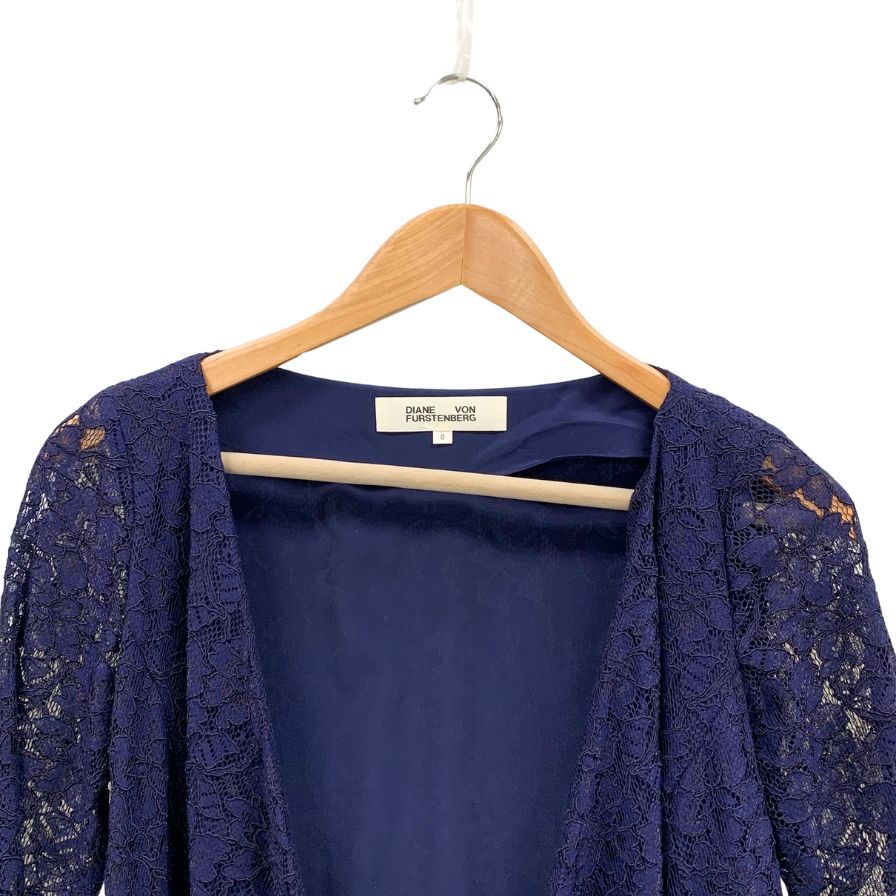 極美品◆ダイアン フォン ファステンバーグ ワンピース ブルー系 レディース サイズO DIANE VON FURSTENBERG 【AFB6】