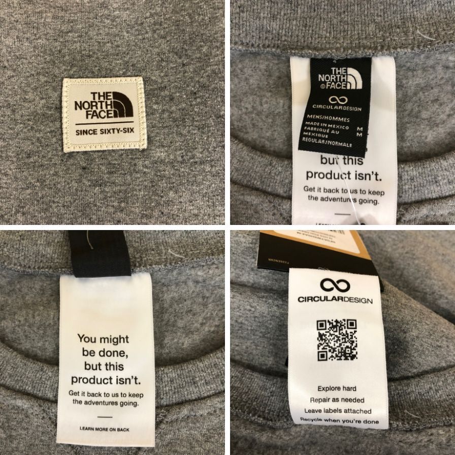 極美品◆ザ ノースフェイス スウェット Heritage Patch Crew NF0A7WXHGAZ メンズ サイズM グレー THE NORTH FACE 【AFB10】