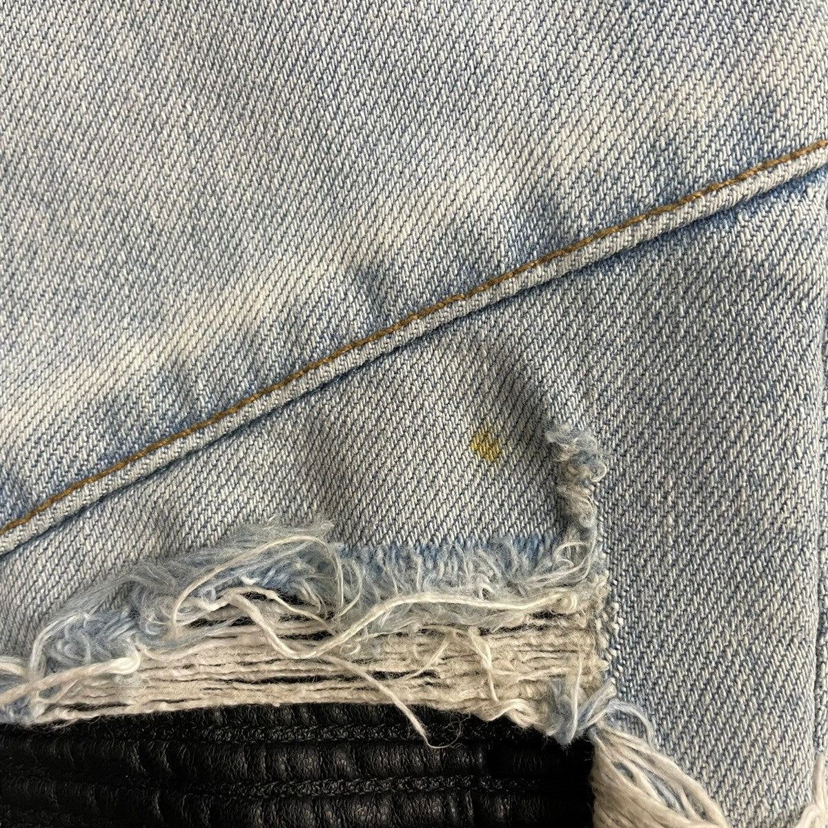 バルマン バイカーデニムパンツ クラッシュ加工 インディゴ メンズ サイズ30 BALMAIN 【AFB12】