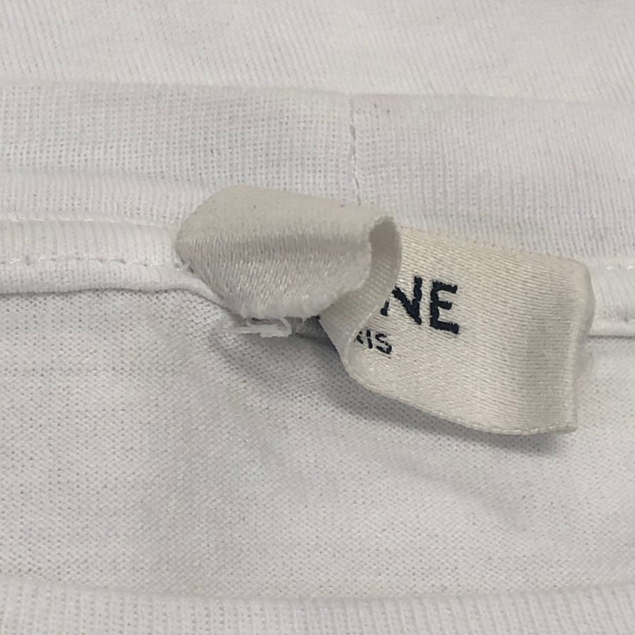 中古◆セリーヌ 半袖Tシャツ エディ期 トリオンフ ホワイト メンズ サイズS 2X04I671Q CELINE 【AFB3】