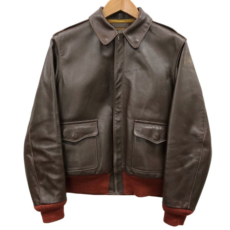 中古◆バズリクソンズ A-2 フライトジャケット ホースハイド BR80563 ブラウン系 サイズ38 メンズ BUZZ RICKSON’S 【AFG1】