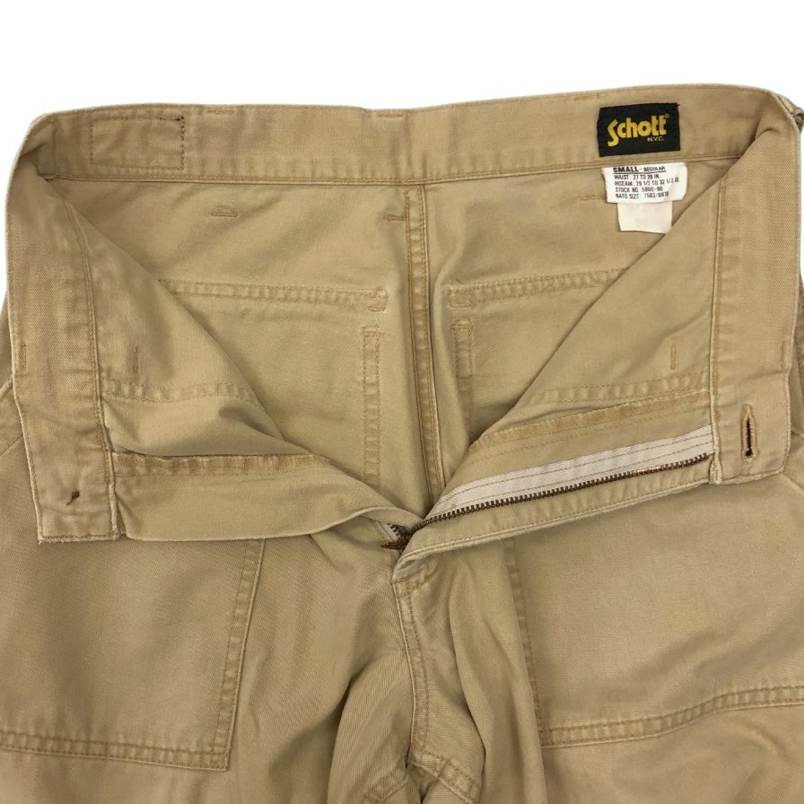 ショット ベイカーパンツ 90年代 ベージュ メンズ サイズ small Regular Schott