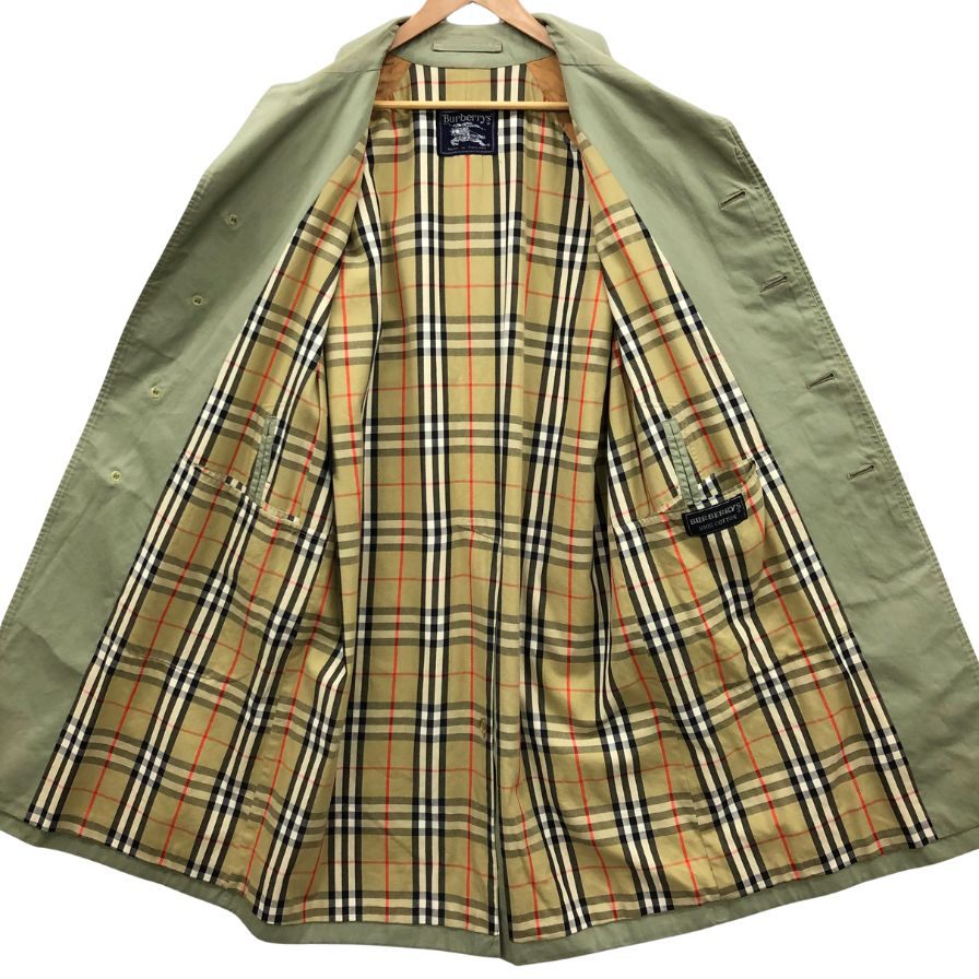 バーバリー バルカラーコート 85年製 旧タグ イングランド製 オリーブ メンズ サイズ46 Burberry【LA】