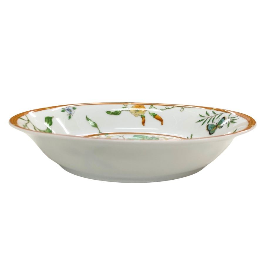 エルメス シエスタ ディーププレート 花柄 総柄 約19.5㎝ HERMES【AFI28】【中古】