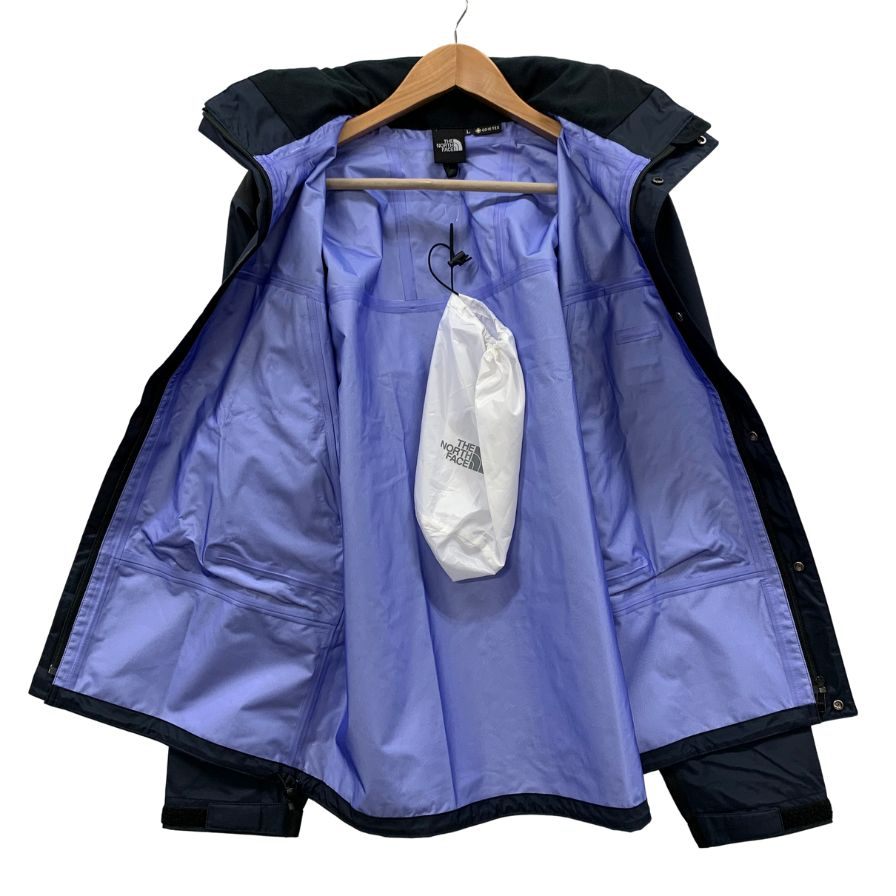 新品同様◆ザ ノースフェイス マウンテンレインテックスジャケット ネイビー×ブラック メンズ サイズL NP12333 THE NORTH FACE 【AFB12】
