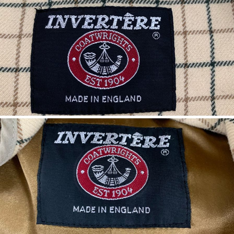 美品◆インバーティア トレンチコート ライナー付 ベージュ系 サイズ38 メンズ INVERTERE 【AFA17】