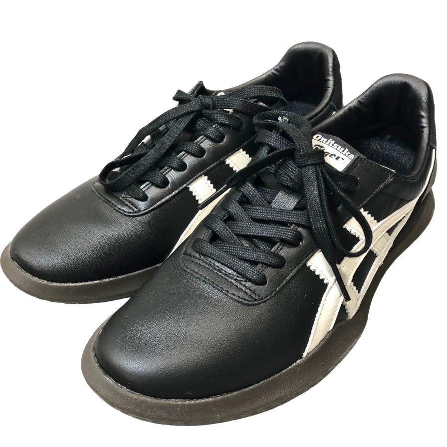 オニツカ タイガー ローカットスニーカー オーボリ レザー ガムソール A50 ブラック メンズ サイズ 26cm Onitsuka Tiger OHBORI 約26.0cm【AFD5】