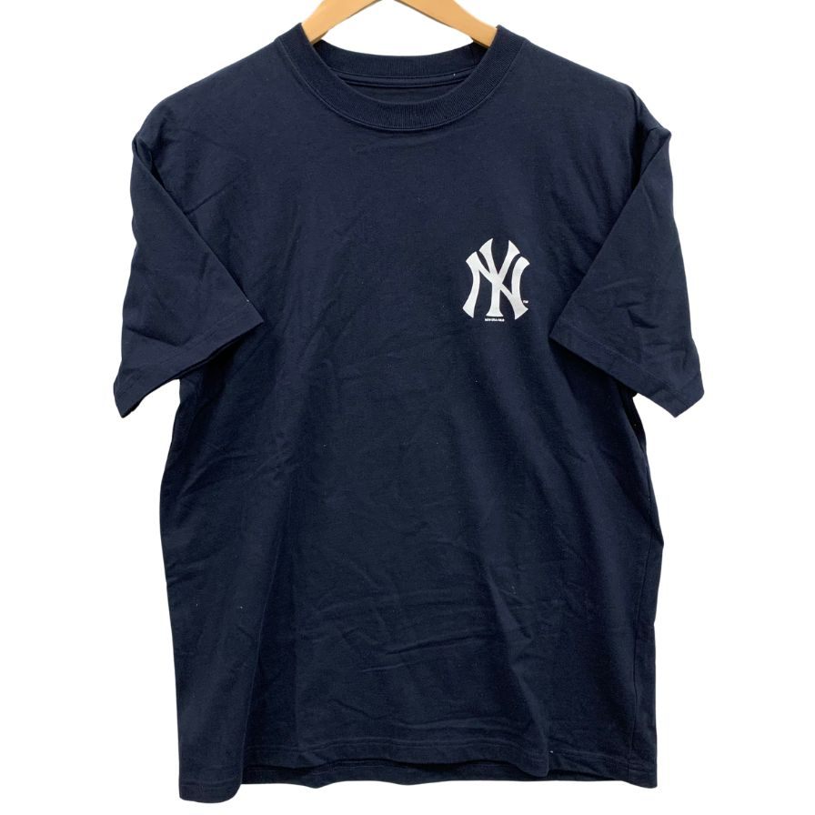 極美品◆ニューエラ Tシャツ ニューヨークヤンキース コットン ネイビー サイズL メンズ NEW ERA 【AFB34】