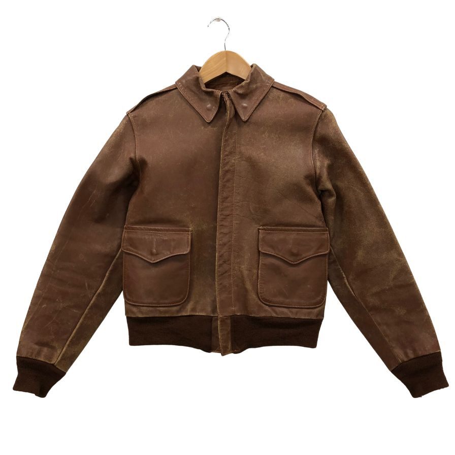 中古◆ザ リアル マッコイズ フライトジャケット TYPE A-2 DARAWING No.30-1415 サイズ36 ブラウン THE REAL McCOY'S 【AFG1】
