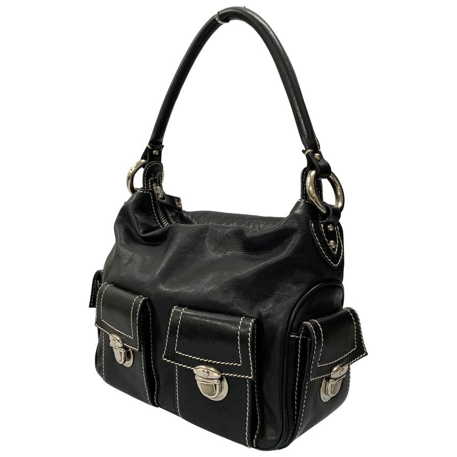 マークジェイコブス ワンショルダーバッグ フロントポケット ブラック レディース MARC JACOBS【AFE9】