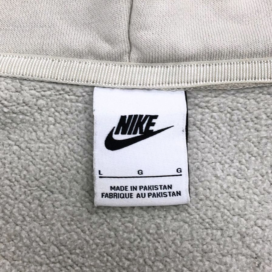 中古◆ナイキ ステューシー スウェット パーカー ボックスロゴ メンズ サイズ L ホワイト系 NIKE STUSSY 【AFB17】